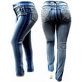 thumbnail image 5 of Jack David Women's Plus Size Stretch Premium Blue Denim Jeans Skinny Pants, 5 of 10