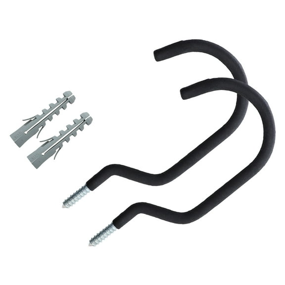 Mobutofu 2Sets Heavy Duty Bike Hook Steel Bicycle Hanger for Garden Shed Wall Mounting