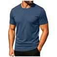 thumbnail image 7 of KPOPLK Men's Shirts Short Sleeve Quick Dry Lightweight T-Shirt Men Big and Tall Running Moisture Wicking Top Dark Blue 7XL, 7 of 7