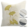 thumbnail image 3 of Funda de almohada de lino con hoja de ginkgo Simple, funda de almohada para sofá y sala de estar, 2 uds., 3 of 5