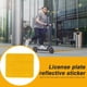 thumbnail image 5 of Adhesivo reflectante para guardabarros trasero de scooter eléctrico para Xiaomi Pro 2 (amarillo), 5 of 6
