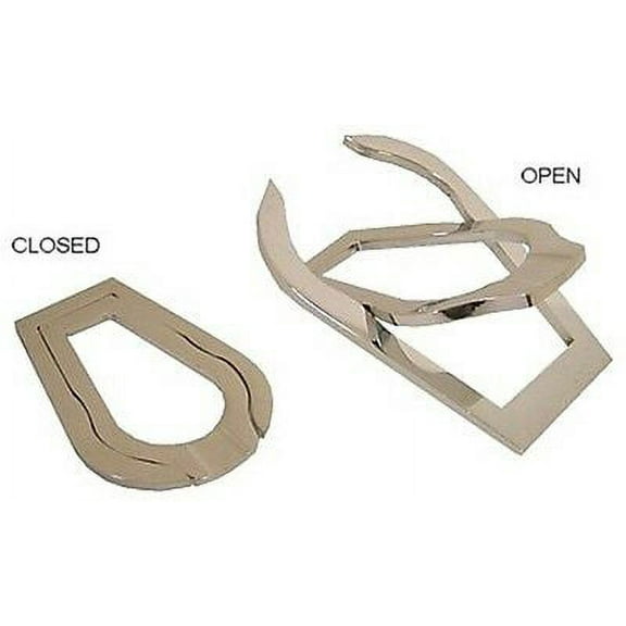 Chrome Finish Metal Folding Single Tobacco Smoking Pipe Stand 2mm Thick - 1040