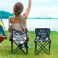 thumbnail image 5 of WOBOGO Cute Doodle Christmas Party Camping Chair Convenient Four Corner Backrest Folding Stool Can Hold Up to 220lbs, 5 of 8