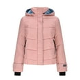 thumbnail image 4 of Homenesgenics Winter Jackets Plus Size ! Women's Plush Jacket Short Clothes Fleece Jacket with Added Velvet and Thick Coat Puffer Quilted Down Jacket Pink XXL, 4 of 7