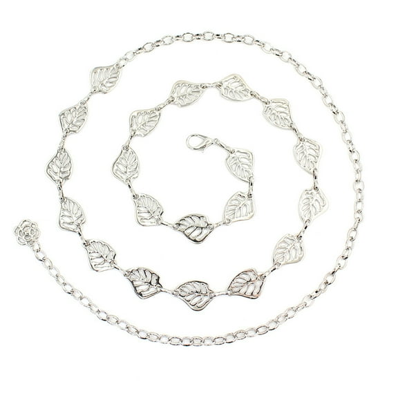 Tiqkatyck Belt Buckle Sales Today Clearance Women Hook Adjustment Waist Metal String Decorative Dress Waist Small Fragrance Leaves Thin Belt Sweet Chain Belts for Women Silver