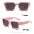 thumbnail image 3 of Trendy Square Sunglasses for Men Women Fashion Thick Rectangle Sun Glasses UV Protection Shades Designer Style, 3 of 6