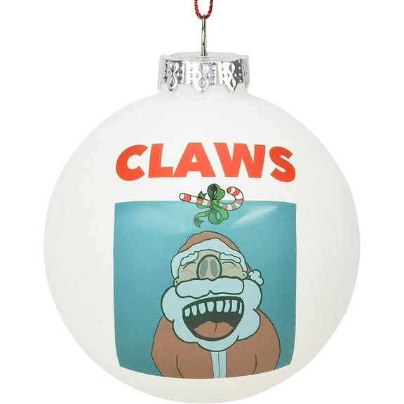 Tree Buddees Claws Movie Poster Parody Fun Glass Christmas Ornaments