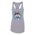 thumbnail image 2 of Red Fish Sciaenops Ocellatus Ladies Racerback Tank Top, Heather Grey, X-Large, 2 of 3