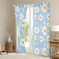 thumbnail image 3 of Homewish Vibrant Groovy Flower Black Out Curtains for Teens, Cartoon Daisy Floral Curtains Pack of 2 (42x63 Each), Love Heart Bedroom Curtains, Curtains and Drapes Decor, 3 of 6