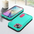 thumbnail image 6 of JTCASES Compatible with iPhone 15 Plus Case Heavy Duty Protective Rugged Phone Case, Full Body Anti-dust Shockproof Drop Proof Armor Durable Cover Case for iPhone 15 Plus 6.7 inch, Mint/Rose, 6 of 10