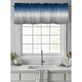 thumbnail image 4 of Valance Curtains for Kitchen Windows Dark Blue Gradient GrayRod Pocket Valance Ombre Minimalist StyleShort Window Curtain Topper for Bedroom Living Room Bathroom 42x12in,1&nbsp;Panel, 4 of 9