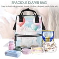 thumbnail image 5 of Fuzoiu Cute Elephant Print Diaper Bag Backpack,Baby Essentials Travel Tote,Multi function Waterproof Diaper Bag, Travel Essentials Baby Bag - Unisex, 5 of 6