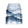 thumbnail image 6 of LEBONYARD Women's Stretchy Flared Yoga Skort,Women's Summer Ink Wash Print Pleated Tennis Skirts Stretchy Yoga Fake Two Piece Shorts Skirt Blue XL, 6 of 7
