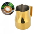 thumbnail image 4 of Taza Para Espumar Leche, 8,5x11,5 Cm/3,4x4,5 Pulgadas, Jarra Para Espumar Café Expreso, Para Hacer Café En Casa ANGGREK Oro Brillante 550ml, 4 of 8