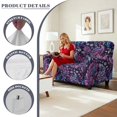 thumbnail image 6 of SCRAWLGOD Boho Paisley Flower Print Recliner Loveseat Slipcovers Non Slip 6 Piece Recliner Cover Stretch Anti Scratch Reclining Cover, 6 of 8