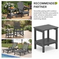 thumbnail image 4 of FUNDAZE HDPE 2-Layer End Table for Living Room, Outdoor Side Table, Patio Small End Table, Gray, 4 of 12