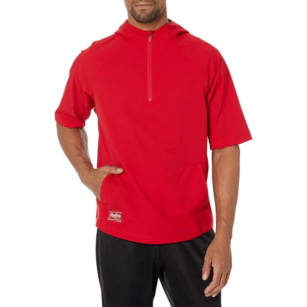 Rawlings Men's Standard Adult Color Sync Short Sleeve Jacket, Small, Red