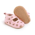 thumbnail image 2 of Yoyauz Baby Girl Mary Jane Shoes Anti Slip Rubber Sole Ballet Slippers Princess Dress Wedding Shoes Newborn Kids Shoes Toddler Shoes（0-12 Month）, 2 of 10
