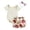 Beige, variant on EnJoCho Girl Baby Set Girls Ruffles Short Sleeve Ribbed Romper Bodysuits Bowknot Floral Printed Shorts Headbands Outfits Little Girl Cute Trendy Clothing Set 12-18 Months