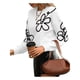thumbnail image 3 of Suéteres de Punto con Hombros Descubiertos para Mujer, Suéter de Otoño con Flores, Cuello Redondo, Larga y Estilo Moderno. L, 3 of 10
