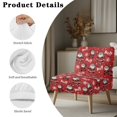 thumbnail image 7 of ZIATUBLES Small Armless Couch Cover Washable Slipper Chair Slipcover Soft Spandex Couch Cover Removable Stretch Chair Protector Cover Decor , Ho Santa Claus Candy Cane Snowflake Red, 7 of 7