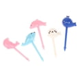 thumbnail image 2 of 8pcs/set Cute Dolphin Fruit Fork Kids Snack Dessert Decoration Forks Toothpick Lunch Salad Decoration Cake Picks, 2 of 19
