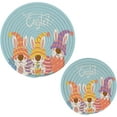 thumbnail image 7 of SKYSONIC Happy Easter Bunny Pot Holders Trivets, 2 Pcs Heat Resistant Trivets,Colorful Eggs Cotton Thread Weave Mats for Hot Pads Pans Pot Bowl Teapot for Kitchen Decor, 7 of 7