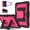 Black+Rose, variant on Rugged Case for Samsung Galaxy Tab A11+ / A9+ 11 Inch, Multi-Angle Kickstand and Shoulder Strap,Purple+Rose