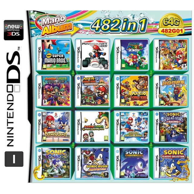 Tarjeta tipo cartucho de juego de compilación para Nintendos DS 3DS 2DS Super Combo Multi Cart