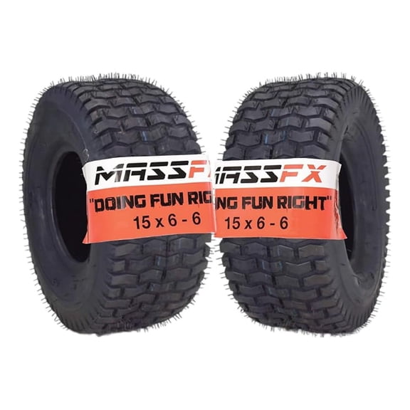 2PK 15x6.00-6 15x6.00x6 15x6x6 15x6-6 4PLY Turf Lawn Mower Tires Compatible with Toro Scag JD Kubota
