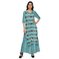 thumbnail image 1 of Moomaya V Neck Kurta With Loose Palazzo Set For Women Printed Ethnic Clothing, 1 of 6