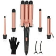 thumbnail image 3 of Duomishu 85W Professional Curling Iron Set 5 in 1 Curling Wand with Interchangeable Barrel Hair Waver Temperature Adjustments Instant Heating Curler, 3 of 10