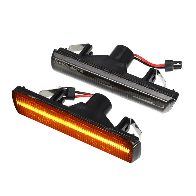 Ofertas únicas 1 par de luces de posición laterales LED secuenciales delanteras con lentes ahumadas para BMW E36 96-99, luz amarilla