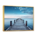 thumbnail image 2 of Designart "Pier to Infinity Endless Horizons III" Coastal Pier Floater Framed Canvas Art Print, 2 of 7
