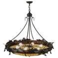 thumbnail image 3 of Meyda Tiffany 144387 Greenbriar Oak 6 Light 45" Wide Pendant - Bronze, 3 of 7