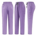 thumbnail image 5 of Men Cargo Scrub Pants Classic Straight Leg Fit Multi Pockets 4 Way Stretch Anti Wrinkle Moisture Wicking, 5 of 7