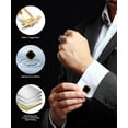 thumbnail image 4 of Vittorio Vico Large Big Square Crystal Colorstone Cufflinks: CL 70XX Series, 4 of 98
