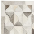 thumbnail image 4 of SAFAVIEH Studio Leather Salima Geometric Area Rug, Grey/Ivory, 3' x 5', 4 of 6
