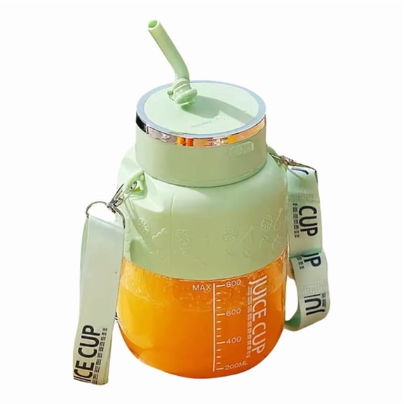 Wireless Portable Juicing Bucket Electric 800ml Cup Fresh Fruit Juicer with LargeCapacity and 10 StainlessSteel Blades,A
