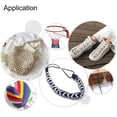 thumbnail image 5 of 100 Yards Nylon Craft Thread Cord 1mm Satin Trim Cord Chinese Knotting Beading Cord for DIY Jewellery Making Macrame Kumihimo Shamballa Friendship Bracelets - White, 5 of 7