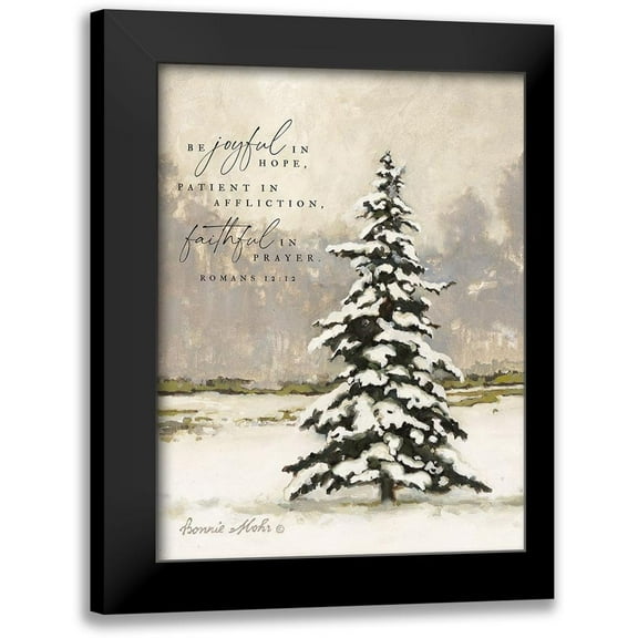 Mohr, Bonnie 12x14 Black Modern Framed Museum Art Print Titled - Snow Strong