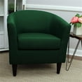 thumbnail image 2 of Fox Hill Trading Windsor 17.5" Traditional Fabric Club Chair in Emerald Green, 2 of 6