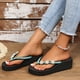 thumbnail image 1 of Moda 2022, zapatos planos de tacón medio, zapatillas informales para la playa, chanclas, sandalias, zapatos para el hogar, zapatillas de talla grande para mujer37 Gao Jinjia LED, 1 of 2