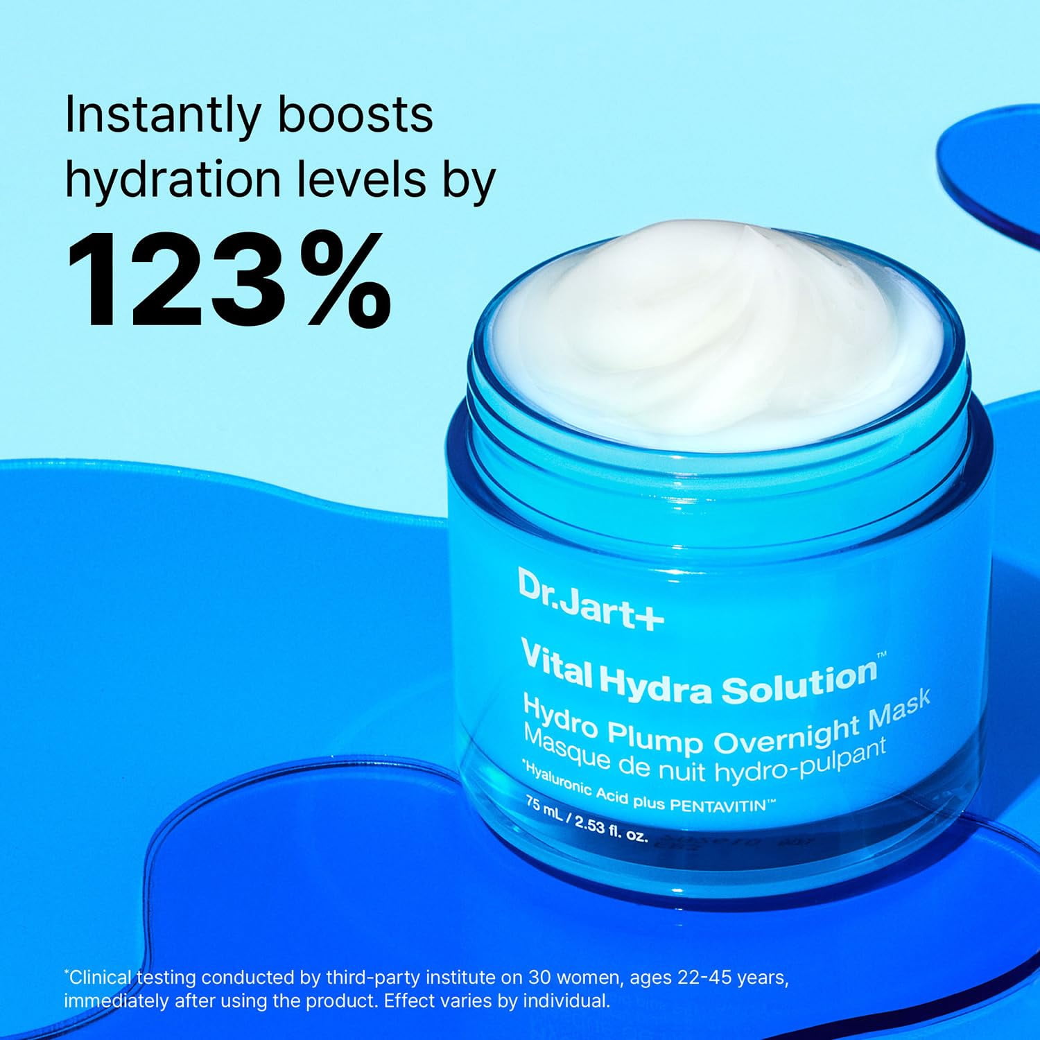 Dr.Jart+ Vital Hydra Solution Hydro Plump Overnight Face Mask with Hyaluronic Acid | Korean Skin Care, 2.54 fl oz