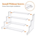 thumbnail image 3 of Display Risers Lifewit, 4 niveles, transparentes, 22,83 x 5 cm, 2 paquetes de plástico, 3 of 9
