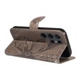 thumbnail image 5 of Compatible With Samsung Galaxy S25 Ultra Wallet Phone Case,Embossed Butterfly Designing,With Wrist Strap,Card Slots,Kickstand,PU Leather Flip Shockproof Anti-fall Phone Case Cover,Grey, 5 of 9