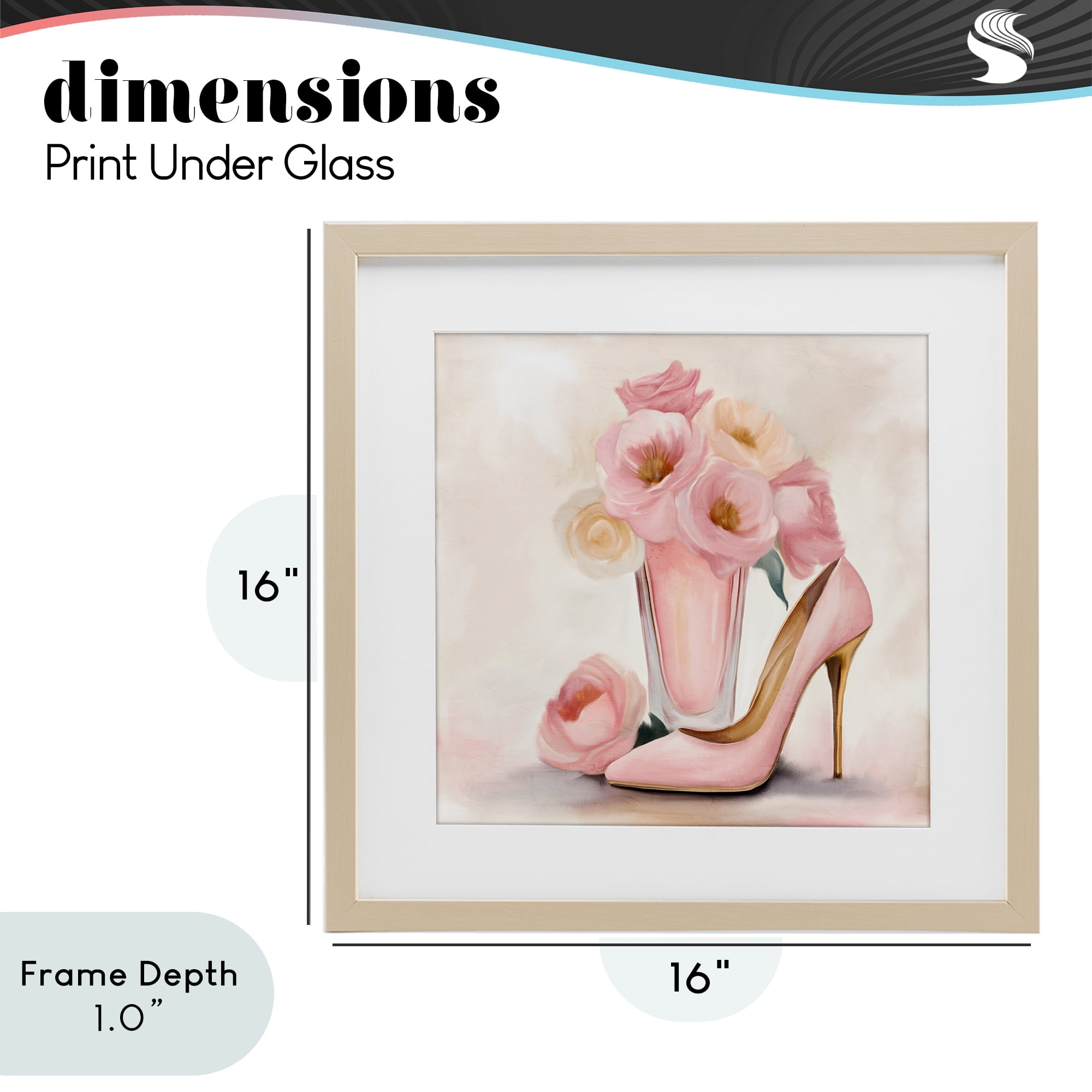 Stupell Industries Pink Beauty Bouquet Birch Framed Print Under Glass, design by Kim Allen