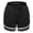 Black, variant on 2-in-1 Women Casual Cotton Yoga Shorts Mini Hot Pants Sport Leggings for Running Activewear Workout Exercise Athletic Jogging