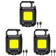 thumbnail image 1 of 3 uds 1000LM COB LED Wdftyju llavero luz 800mAh tipo-c USB recargable IPX4 impermeable, 1 of 5
