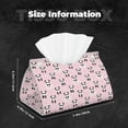 thumbnail image 6 of Lsque Cute Kawaii Panda Printed Long Tissue Box Cover Holder, Facial Paper Organizer Dispenser,Triangle with Bottom Belt, PVC Leather Decorative Organizer, 6 of 9